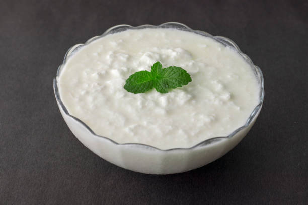 yogurt is good for health with black background yogurt is good for health with black background curd cheese stock pictures, royalty-free photos & images