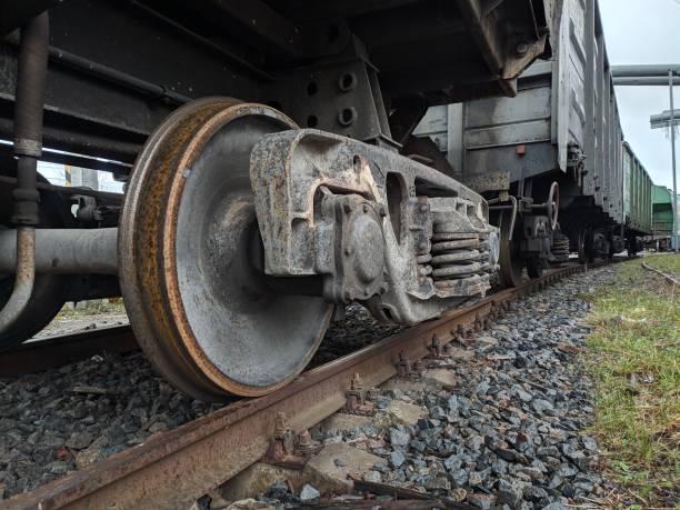 istock wheeled trolley of a railway car 1214857259
