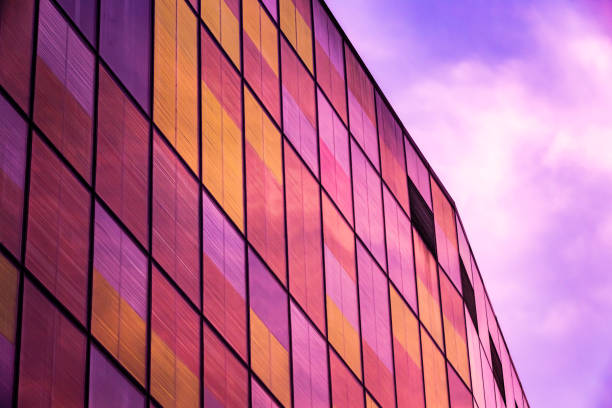 istock Colorful facade of modern building 1214858320