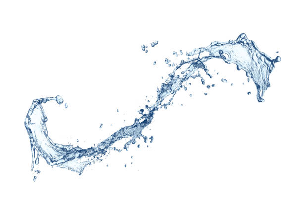 istock Close up of splashes and white background 1214864393