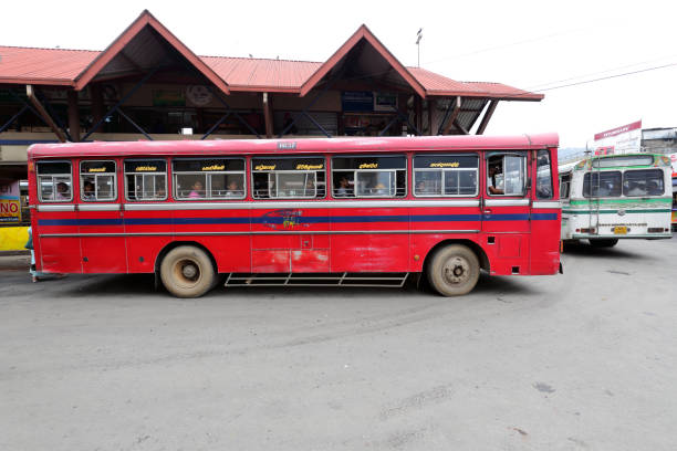 Badulla Bus Station Badulla, Sri Lanka - February 13, 2020: Detail from Badulla Bus Station coach bus stock pictures, royalty-free photos & images