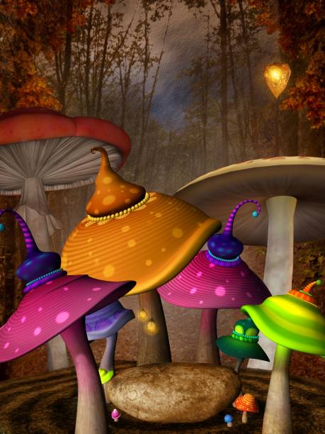 istock Colorful magic mushroom place 1214876221