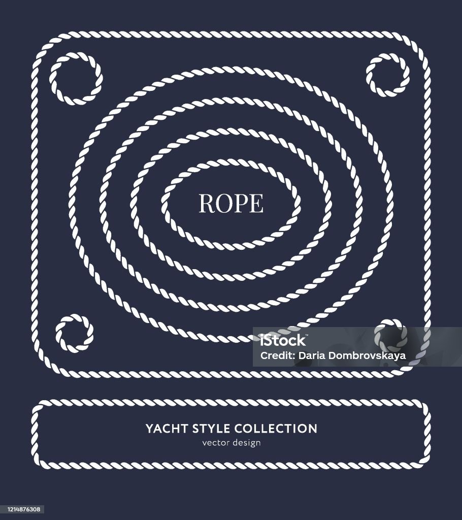 Nautical Rope Loop Frame Nautical Rope Frames And Bordes Stock Illustration - Download Image Now ...
