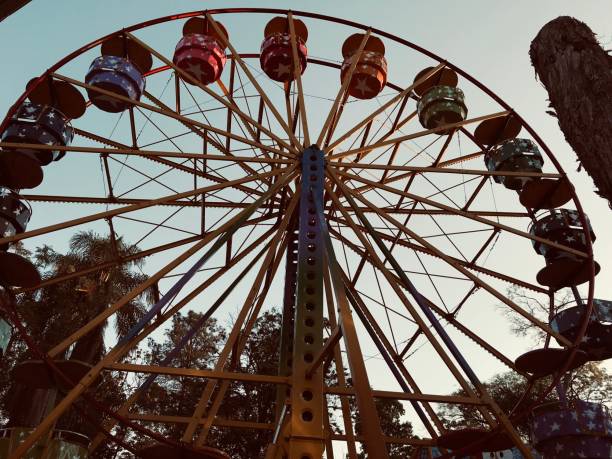istock Ferris wheel at amusement park 1214877394