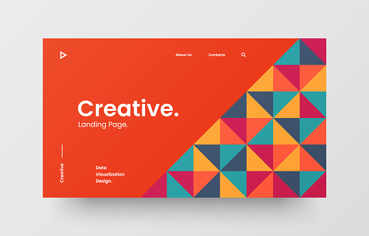 Creative Horizontal Website Screen Part For Responsive Web Design ...