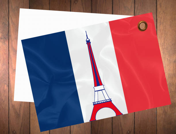 istock Business card with Eiffel tower in illustration 1214881832