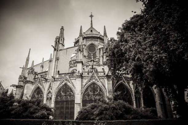Church Steeple from Notre Dame Cathedral in Paris, France