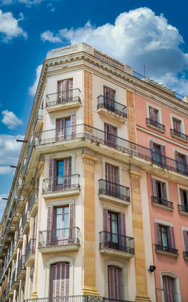 istock Colorful Angled Hotel in Barcelona 1214889240