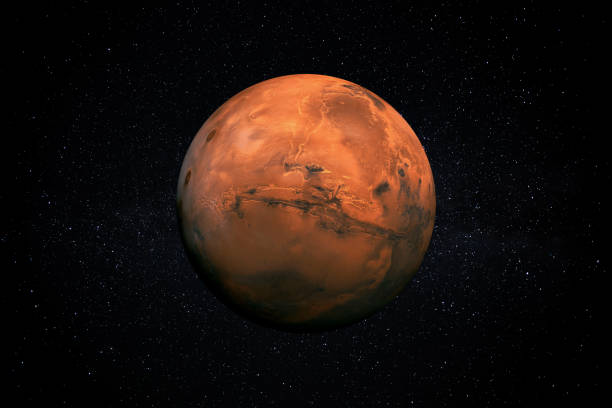 planet mars en el espacio - mars fotografías e imágenes de stock