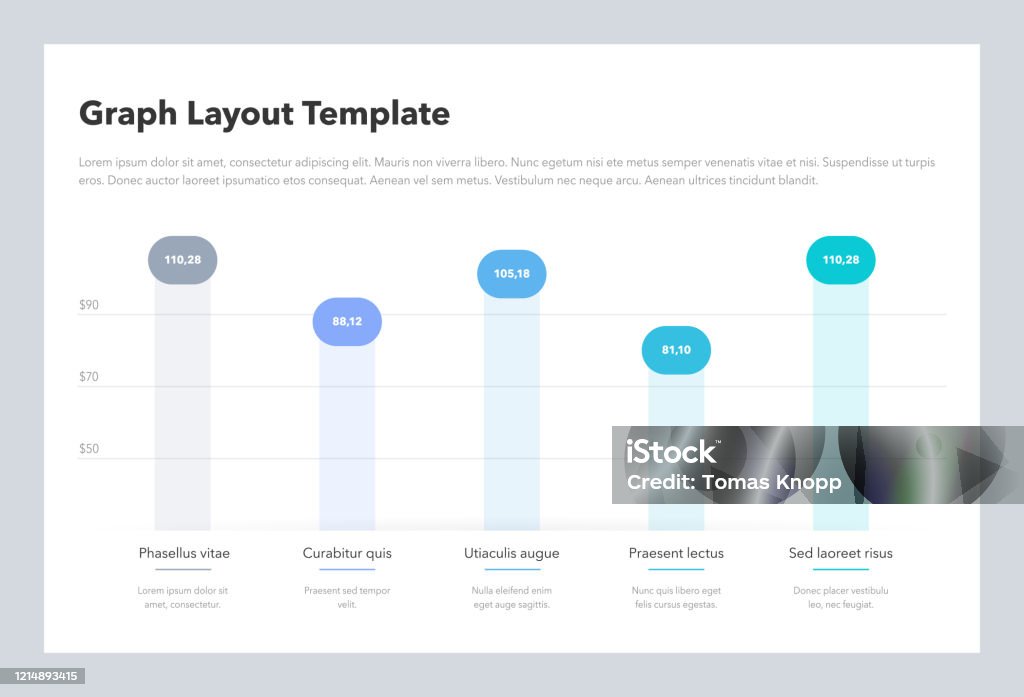Regular Graph Layout Modern Business Graph Layout Template With Place For Your Content Stock ...