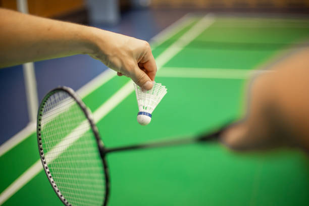 istock badminton racket and shuttlecock closeup, sport concept 1214899804