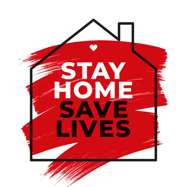 Stay at Home Symbol. Stay at Home Symbol. Stock illustration house cut out stock illustrations