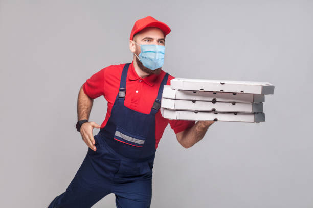 Delivery pizza on quarantine. Hurry up!