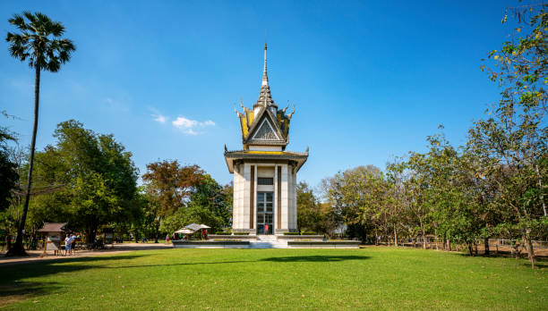 Phnom Pehn/Cambodia-Feb 13, 2020:Choeung Ek is the site of former orchard and mass grave of victims of the Khmer Rouge–killed between 1975 and 1979 – about 17 kilometres south of Phnom Penh, Cambodia