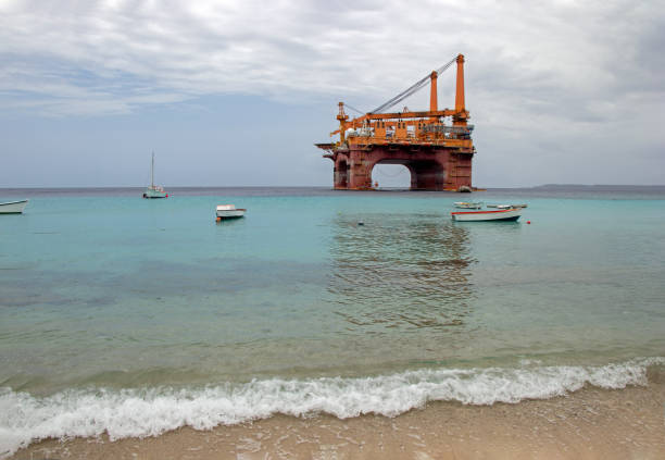 Drilling rig off the coast of Curacao travel
