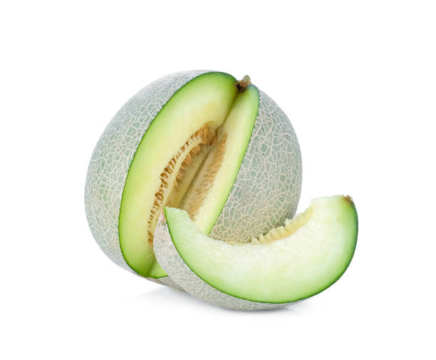 istock green cantaloupe or melon isolated isolated on white background 1214909631