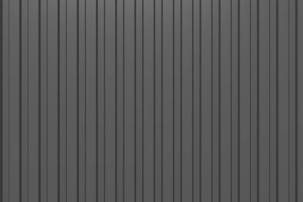 black corrugated metal texture - crimped imagens e fotografias de stock