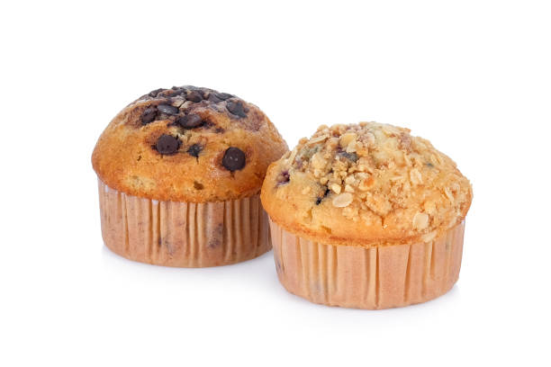 istock chocolate chip muffin isolated on white background 1214910713