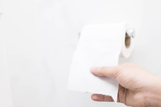 istock White toilet paper in the bathroom 1214913913