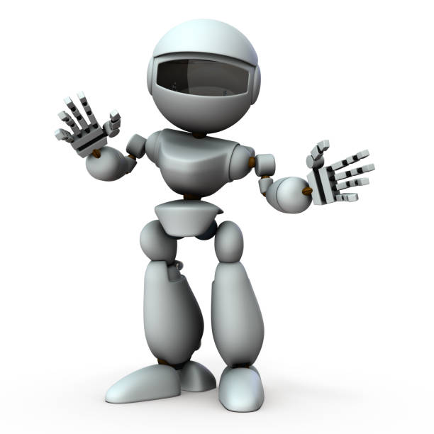 istock An artificial intelligence robot that relaxes and talks to you. White background. 3D illustration. 1214915698