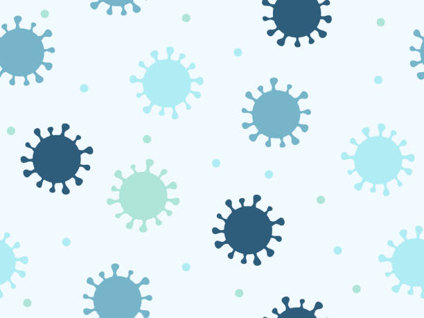 coronavirus bez szwu wzór tła. - backgrounds dirty unhygienic textured stock illustrations