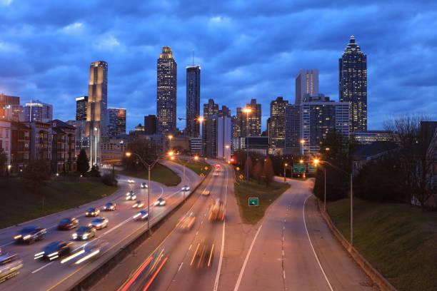 istock Atlanta, Georgia skyline at sunset 1214919573