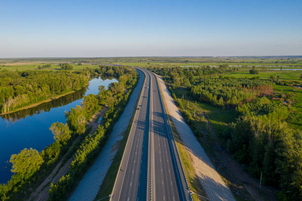 Straßennachtantenne – Foto