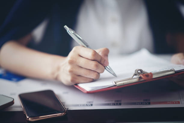 istock Business women working on desks, Modern lifestyle 1214923522