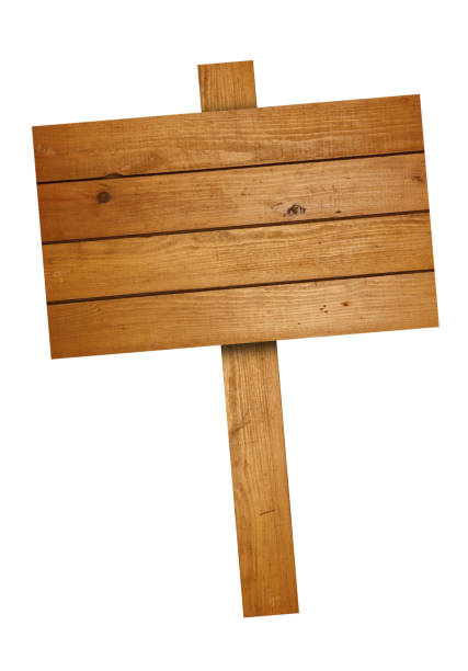 istock Brown Wooden Road Sign 1214926032