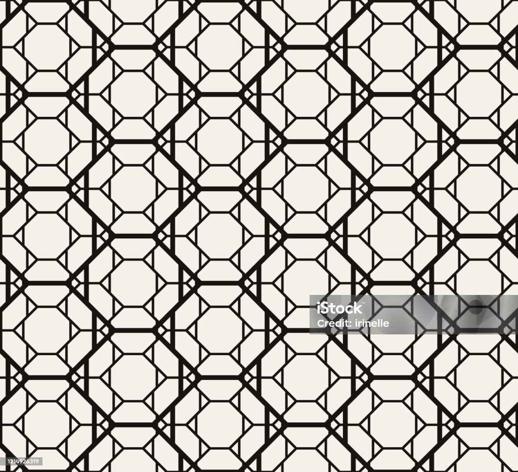 Contemporary Abstract Geometric Pattern Vector Seamless Modern Octagon ...