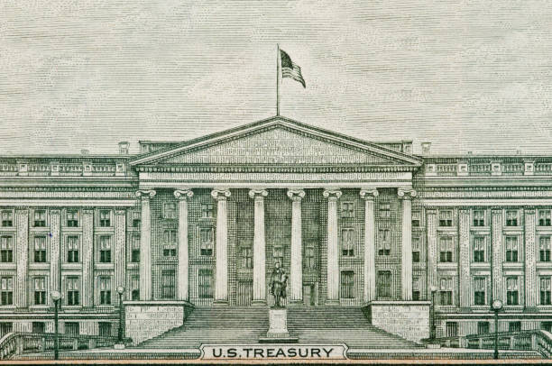 us treasury department washington dc - statue history flag sculpture imagens e fotografias de stock