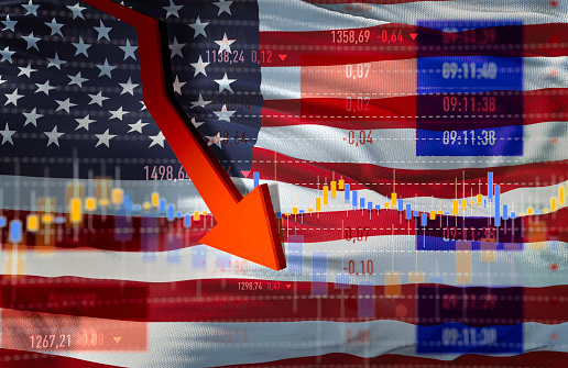 USA, Stock Market Data, Stock Market Crash, Stock Market and Exchange, Moving Down