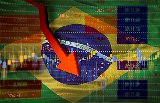Brazil, Stock Market Data, Stock Market Crash, Stock Market and Exchange, Moving Down