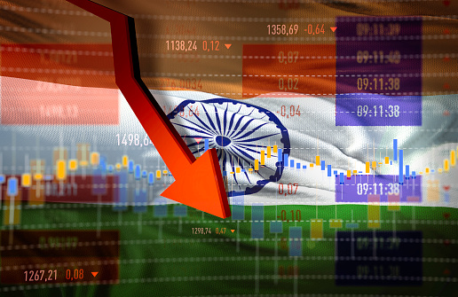 India, Stock Market Data, Stock Market Crash, Stock Market and Exchange, Moving Down