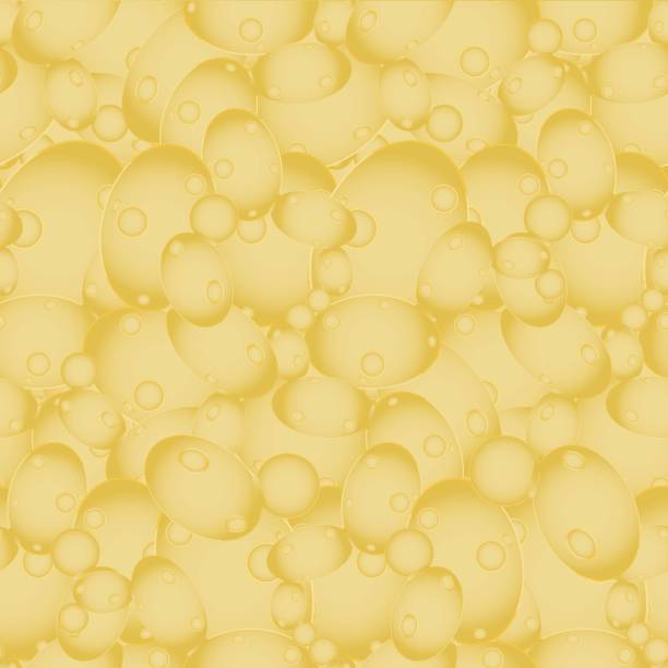 istock Yeast cell seamless pattern. Stock vector illustration food ingredient, for biological education, for beer industry, for bread packaging 1214932925