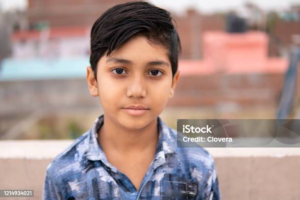 Portrait Of Little Indian Boy Looking At Camera Stock Photo - Download Image Now - Boys, India, Indian Ethnicity