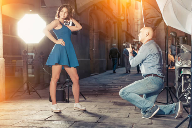 istock Photo shoot of young model 1214935322