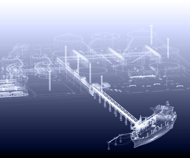 istock Scheme of the Seaport. 3D-rendering. 1214938234