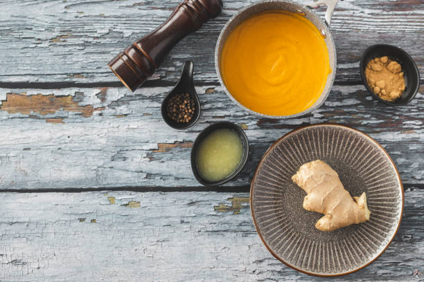 istock Pumpkin and carrot soup with ginger 1214938618