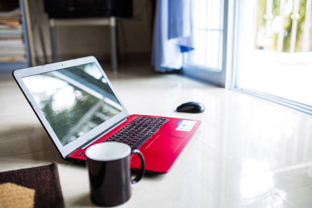 Work at home. Stay at home. Coffee break time.
