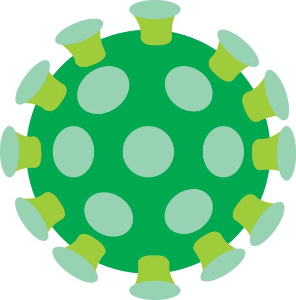 ilustrações de stock, clip art, desenhos animados e ícones de vector cartoon illustration of coronavirus isolated on white - microscop
