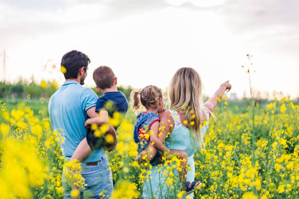 istock Young family enjoying nature 1214949990