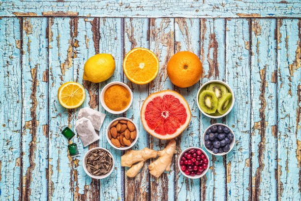 istock Superfoods for Immunity boosting and cold remedies 1214952377