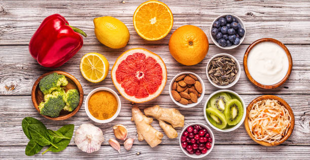 istock Superfoods for Immunity boosting and cold remedies 1214952459