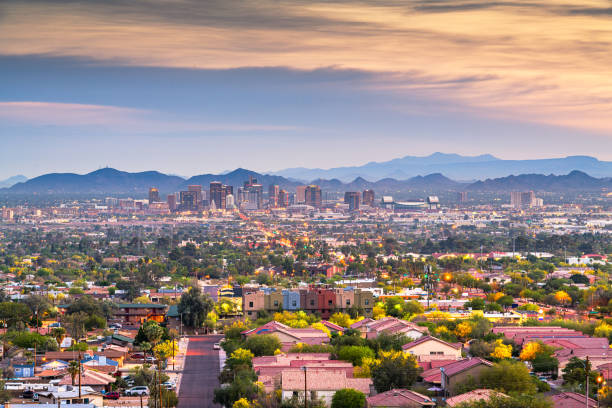 phoenix, arizona, stany zjednoczone - house dawn sunset usa zdjęcia i obrazy z banku zdjęć