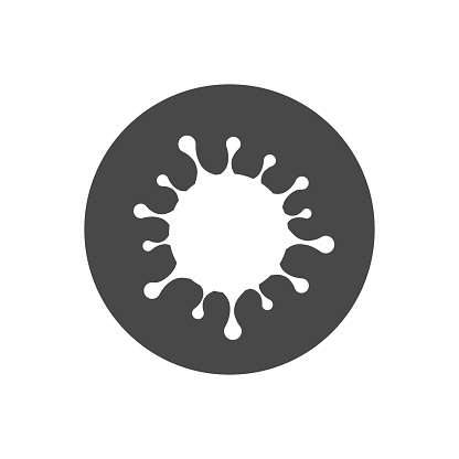 Virus, microbe, bacterium icon isolated on white. Vector