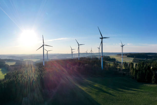 istock wind wheels in an evening countryscape 1214961251