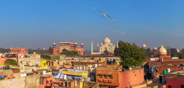 istock Agra view and Taj Mahal in the background, India 1214962509
