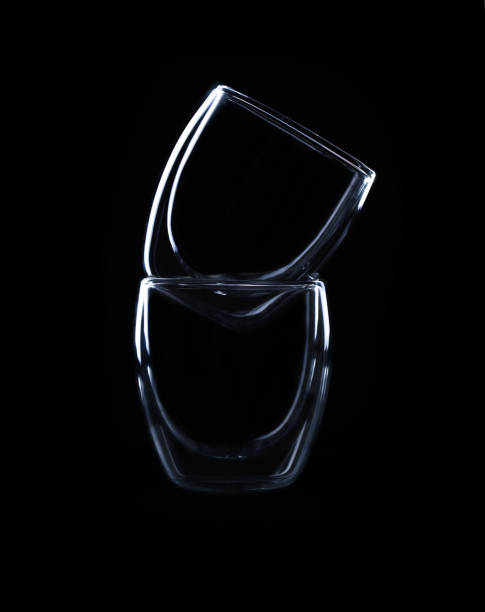 istock double glass espresso cups on black background 1214963010