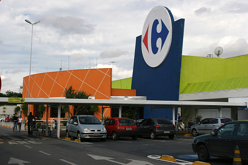 Sao Paulo, Brasil - dec 18, 2005 - Facade of hypermarket Carrefour in Sao Paulo, Brazil. Company listed on B3, the Stock Exchange in Brazil